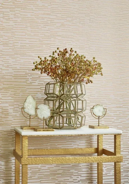 T4005 | Sierra - Metallic Gold on Cream room view