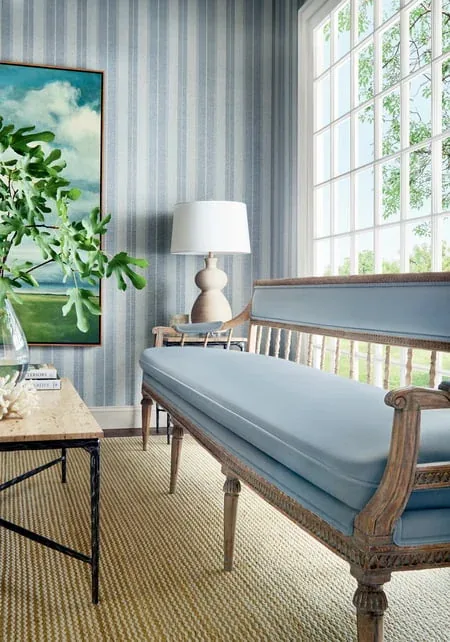 T44008 | Frisco Stripe - Slate room view