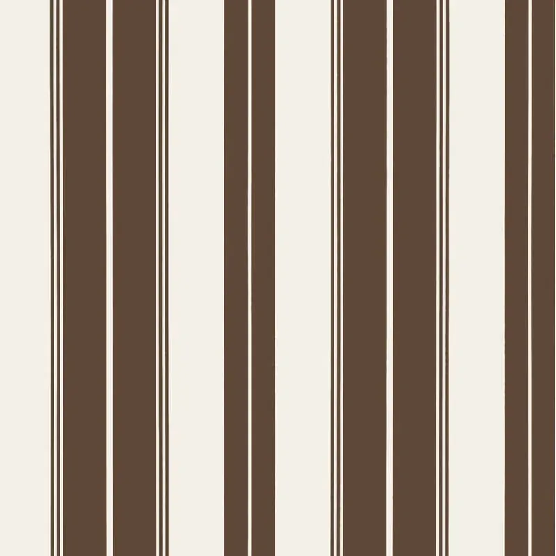 T44049 | Norfolk Stripe - Chocolate Brown
