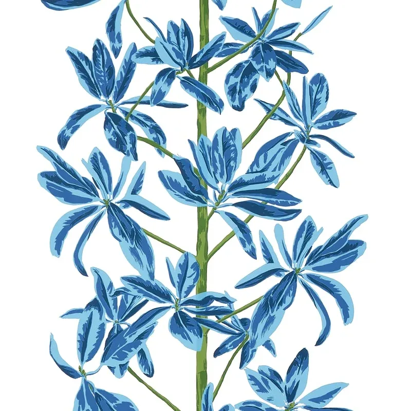 Mangrove Tree Blue and White Thibaut wallpaper by Wallpaper Twins