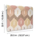 A-Street Prints Abilene Apricot Ikat Wallpaper - SKU 4147-27408