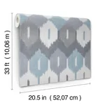 A-Street Prints Abilene Denim Ikat Wallpaper | Wallpaper Twins A-Street Prints Abilene Denim Ikat Wallpaper - SKU 4147-27407
