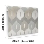 A-Street Prints Abilene Neutral Ikat Wallpaper - SKU 4147-27409