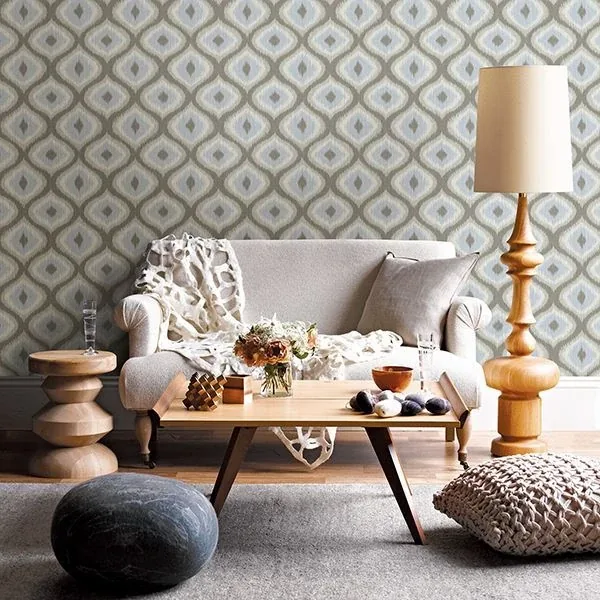 A-Street Prints Abra Grey Ogee Wallpaper | Wallpaper Twins A-Street Prints Abra Grey Ogee Wallpaper - SKU 2697-78011