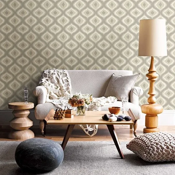 A-Street Prints Abra Taupe Ogee Wallpaper | Wallpaper Twins A-Street Prints Abra Taupe Ogee Wallpaper - SKU 2697-78015