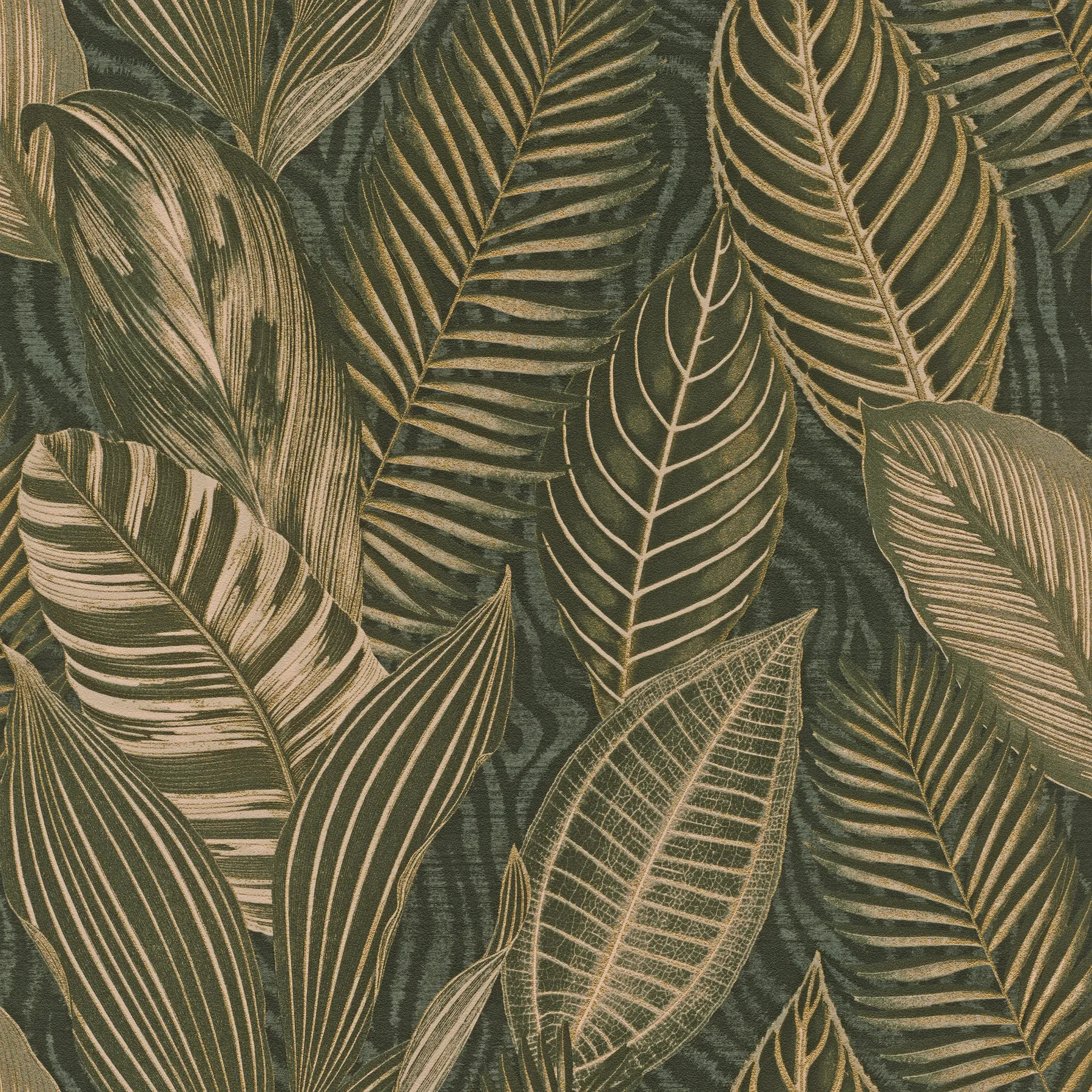 A-Street Prints Acacius Dark Green Tropical Foliage Wallpaper - SKU 4202-751826