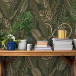 A-Street Prints Acacius Dark Green Tropical Foliage Wallpaper | Wallpaper Twins A-Street Prints Acacius Dark Green Tropical Foliage Wallpaper - SKU 4202-751826