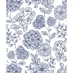 A-Street Prints Ada Blue Floral Wallpaper | Wallpaper Twins A-Street Prints Ada Blue Floral Wallpaper - SKU 2975-26205