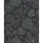 A-Street Prints Ada Charcoal Floral Wallpaper - SKU 2975-26206