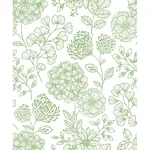 A-Street Prints Ada Green Floral Wallpaper | Wallpaper Twins A-Street Prints Ada Green Floral Wallpaper - SKU 2975-26204