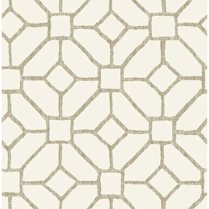 A-Street Prints Addis Beige Trellis Wallpaper - SKU 4120-26829