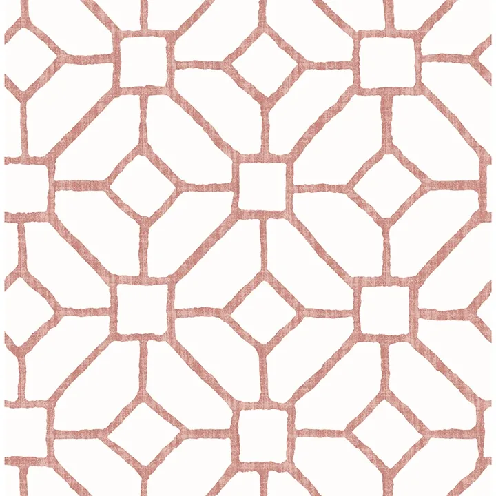 4120-26830 | Addis Coral Trellis Wallpaper