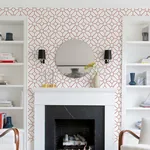 A-Street Prints Addis Coral Trellis Wallpaper | Wallpaper Twins A-Street Prints Addis Coral Trellis Wallpaper - SKU 4120-26830