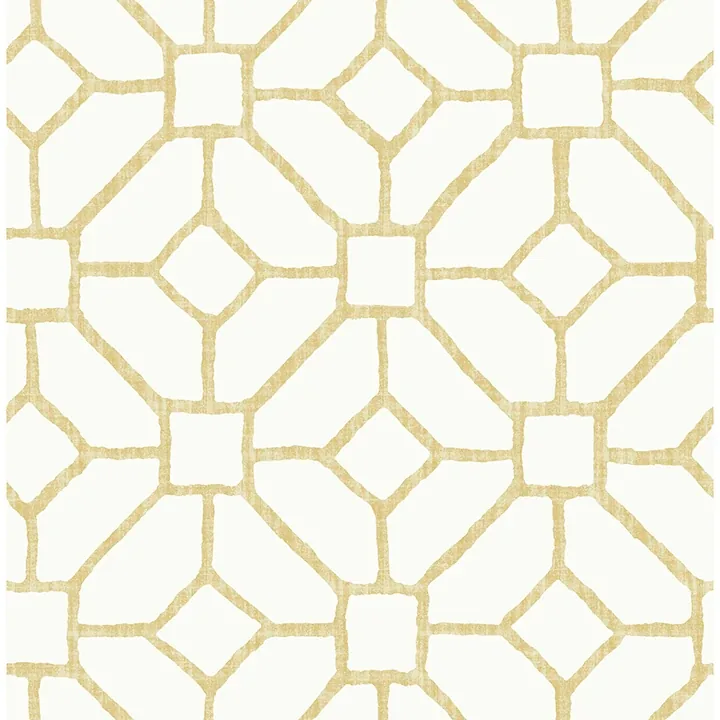 4120-26831 | Addis Gold Trellis Wallpaper