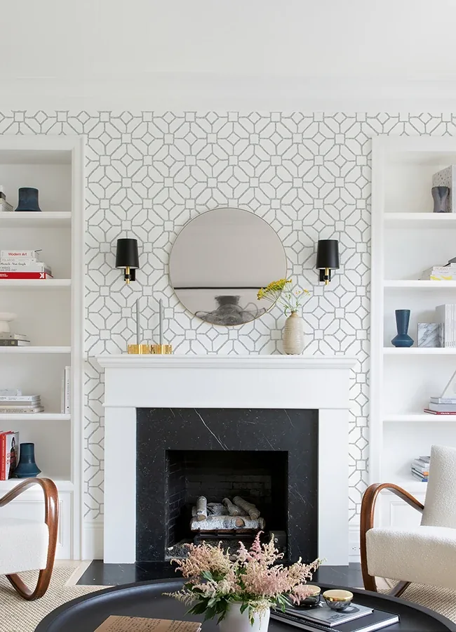 A-Street Prints Addis Grey Trellis Wallpaper - SKU 4120-26832