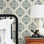 A-Street Prints Adele Green Damask Wallpaper - SKU 2821-25148