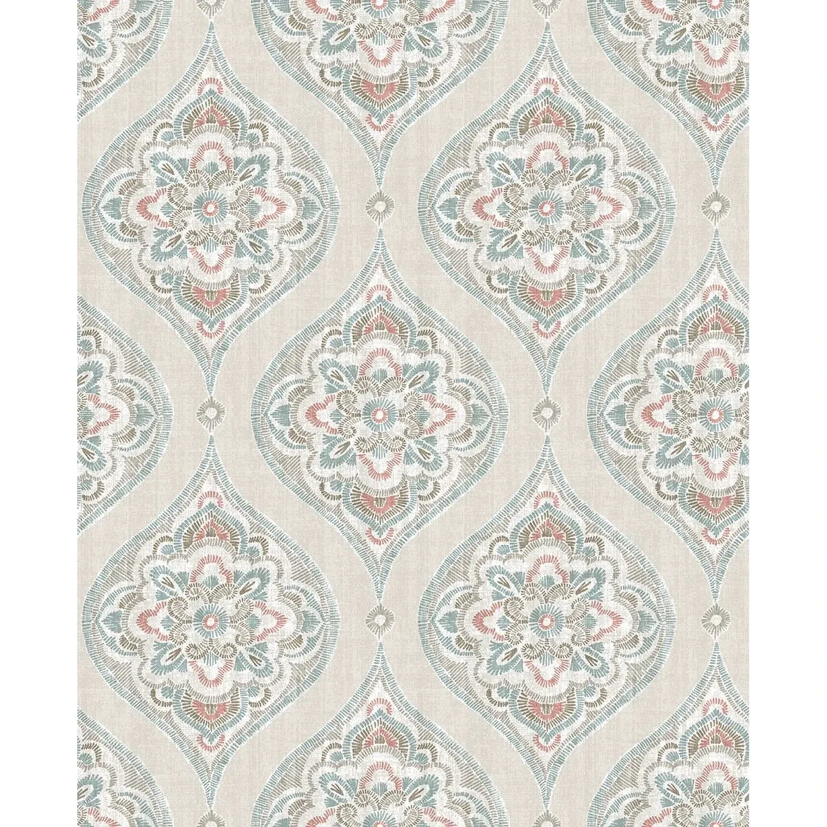 A-Street Prints Adele Teal Damask Wallpaper - SKU 2821-25150