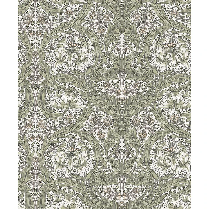 4153-82023 | African Marigold Green Floral Wallpaper