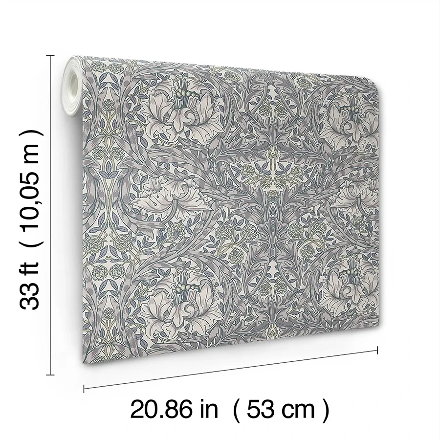 A-Street Prints African Marigold Grey Floral Wallpaper | Wallpaper Twins A-Street Prints African Marigold Grey Floral Wallpaper - SKU 4153-82025