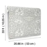 A-Street Prints African Marigold White Floral Wallpaper - SKU 4153-82022