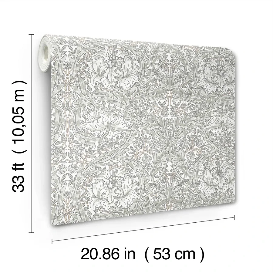 A-Street Prints African Marigold White Floral Wallpaper - SKU 4153-82022