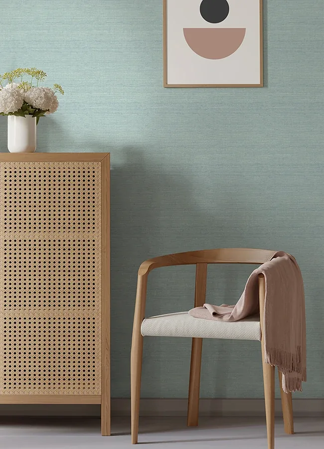 A-Street Prints Agave Aqua Faux Grasscloth Wallpaper | Wallpaper Twins A-Street Prints Agave Aqua Faux Grasscloth Wallpaper - SKU 4046-24282