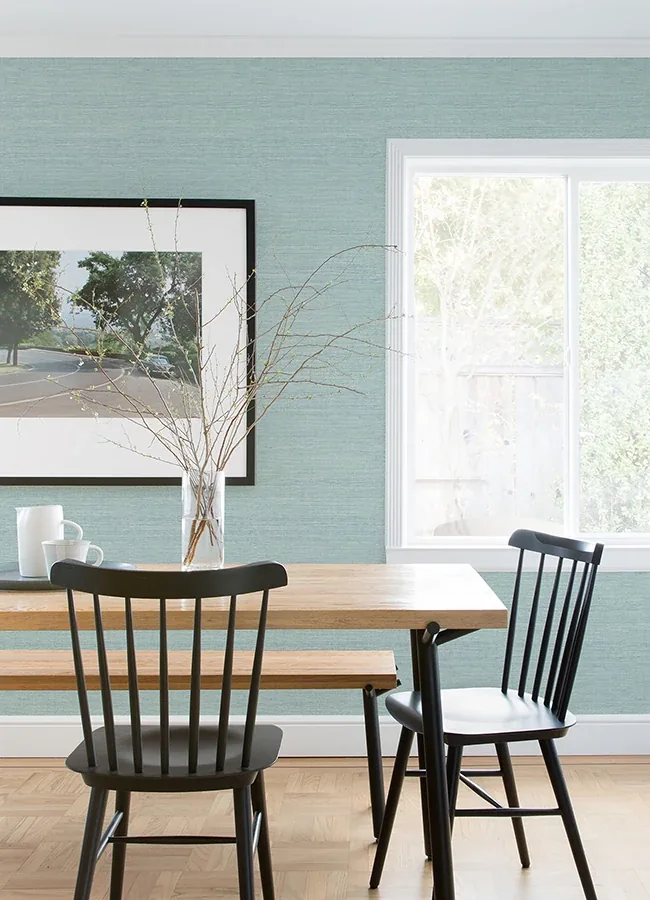 A-Street Prints Agave Aqua Faux Grasscloth Wallpaper | Wallpaper Twins A-Street Prints Agave Aqua Faux Grasscloth Wallpaper - SKU 4080-24282