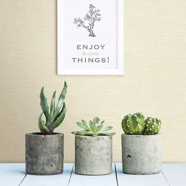 A-Street Prints Agave Bliss Light Yellow Faux Grasscloth Wallpaper - SKU 2901-24280