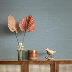 A-Street Prints Agave Denim Faux Grasscloth Wallpaper - SKU 4080-26497