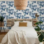 A-Street Prints Aida Blue Potted Plant Wallpaper | Wallpaper Twins A-Street Prints Aida Blue Potted Plant Wallpaper - SKU 4014-87559