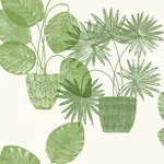 A-Street Prints Aida Green Potted Plant Wallpaper | Wallpaper Twins A-Street Prints Aida Green Potted Plant Wallpaper - SKU 4014-87558