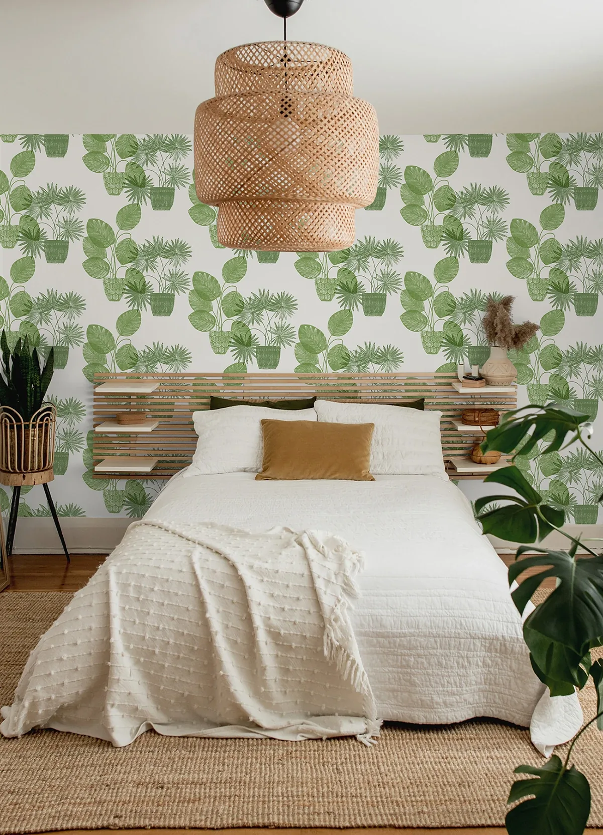 A-Street Prints Aida Green Potted Plant Wallpaper | Wallpaper Twins A-Street Prints Aida Green Potted Plant Wallpaper - SKU 4014-87558
