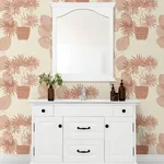 A-Street Prints Aida Pink Potted Plant Wallpaper | Wallpaper Twins A-Street Prints Aida Pink Potted Plant Wallpaper - SKU 4014-87556