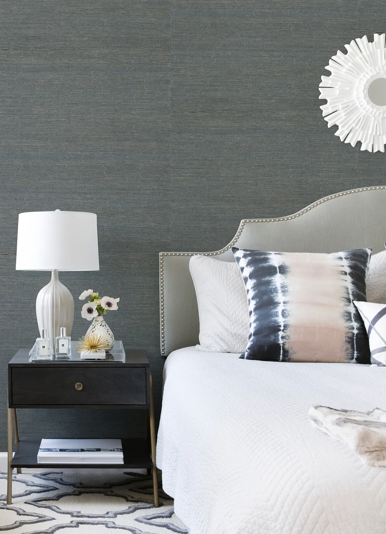 A-Street Prints Aiko Slate Sisal Grasscloth Wallpaper - SKU 2923-86124