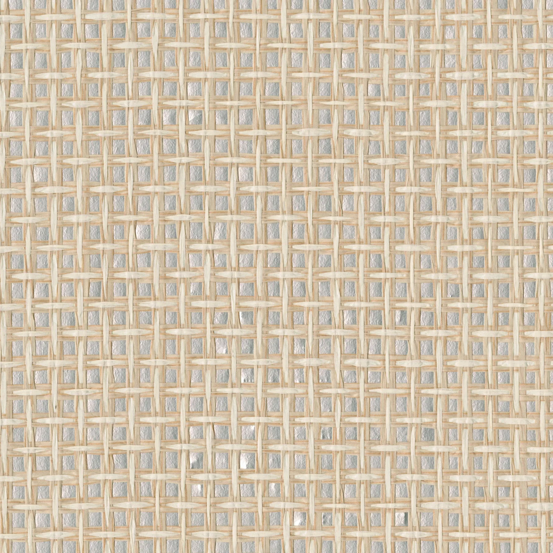 A-Street Prints Aki Silver Basketweave Wallpaper - SKU 2923-54774