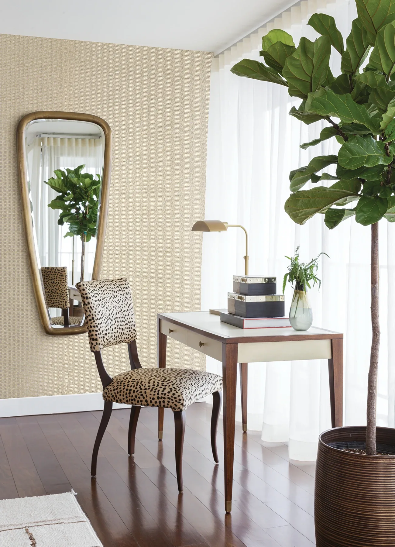 A-Street Prints Aki Silver Basketweave Wallpaper - SKU 2923-54774