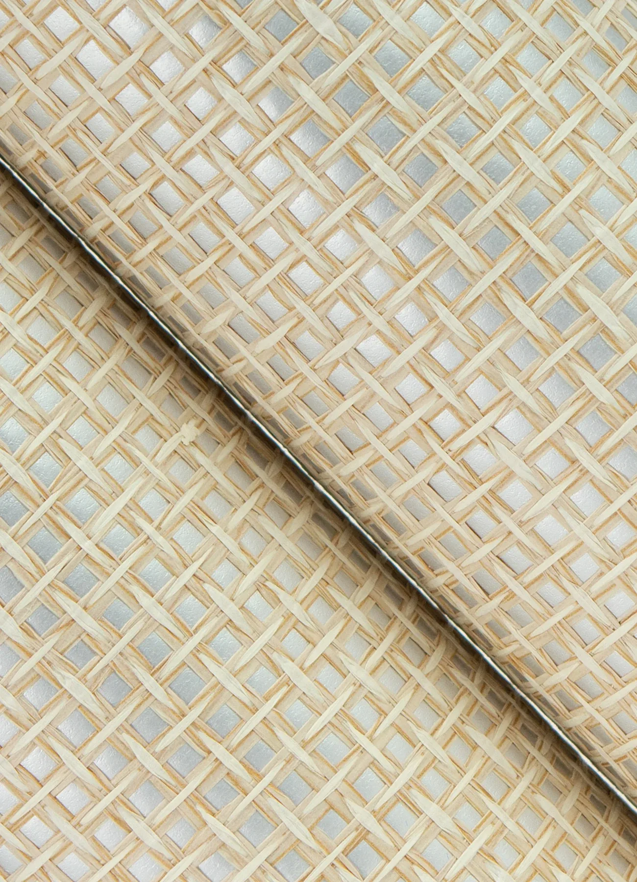 A-Street Prints Aki Silver Basketweave Wallpaper - SKU 2923-54774