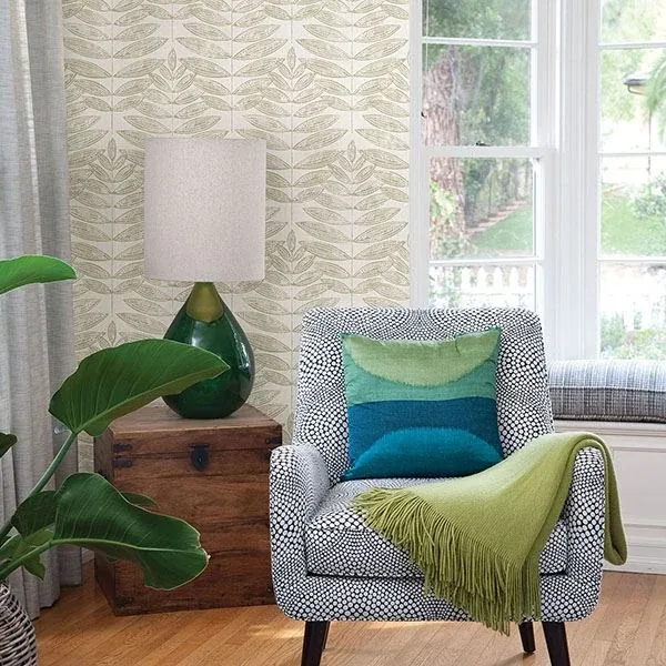 A-Street Prints Akira Beige Leaf Wallpaper | Wallpaper Twins A-Street Prints Akira Beige Leaf Wallpaper - SKU 2821-25100