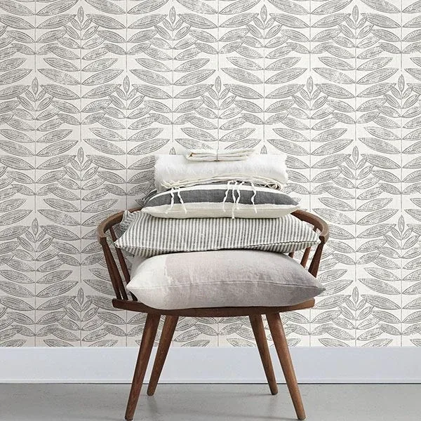 A-Street Prints Akira Dove Leaf Wallpaper - SKU 2821-25101
