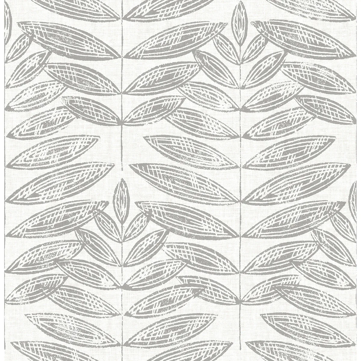 A-Street Prints Akira Grey Leaf Wallpaper - SKU 2999-25101