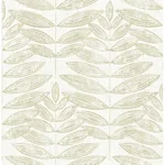 A-Street Prints Akira Taupe Leaf Wallpaper - SKU 2999-25100