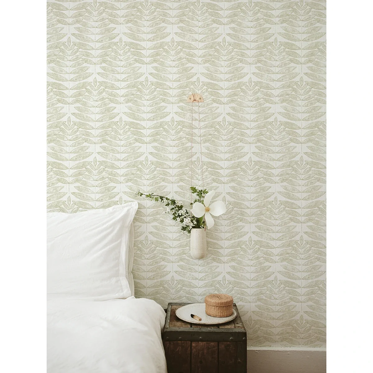 A-Street Prints Akira Taupe Leaf Wallpaper - SKU 2999-25100