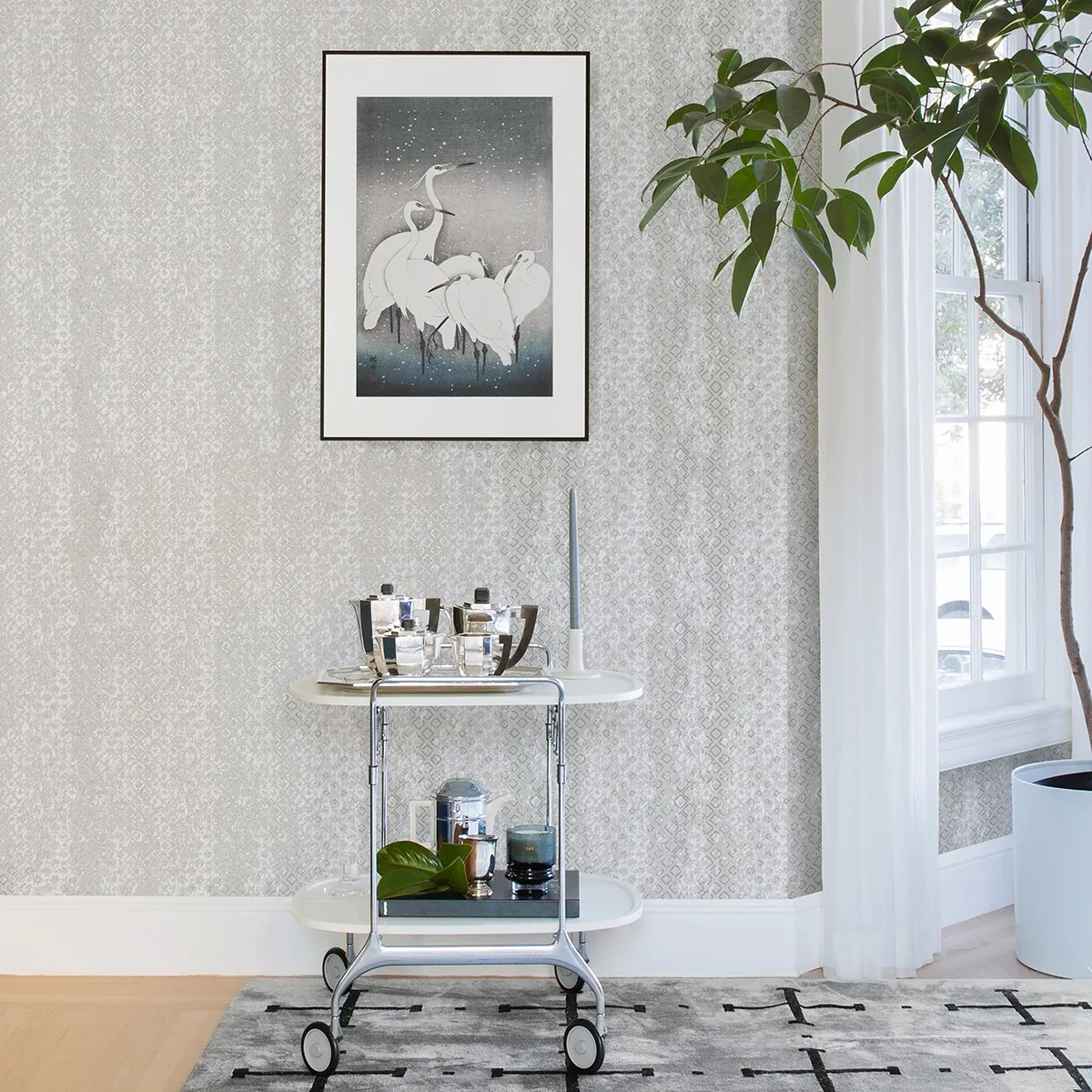 A-Street Prints Alama Platinum Diamond Wallpaper | Wallpaper Twins A-Street Prints Alama Platinum Diamond Wallpaper - SKU 4019-86479