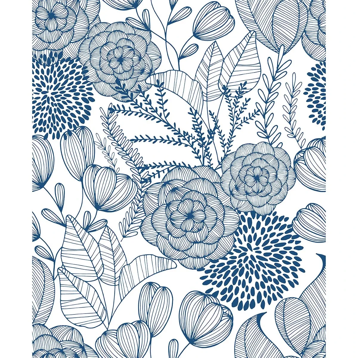 A-Street Prints Alannah Navy Botanical Wallpaper - SKU 2903-25857