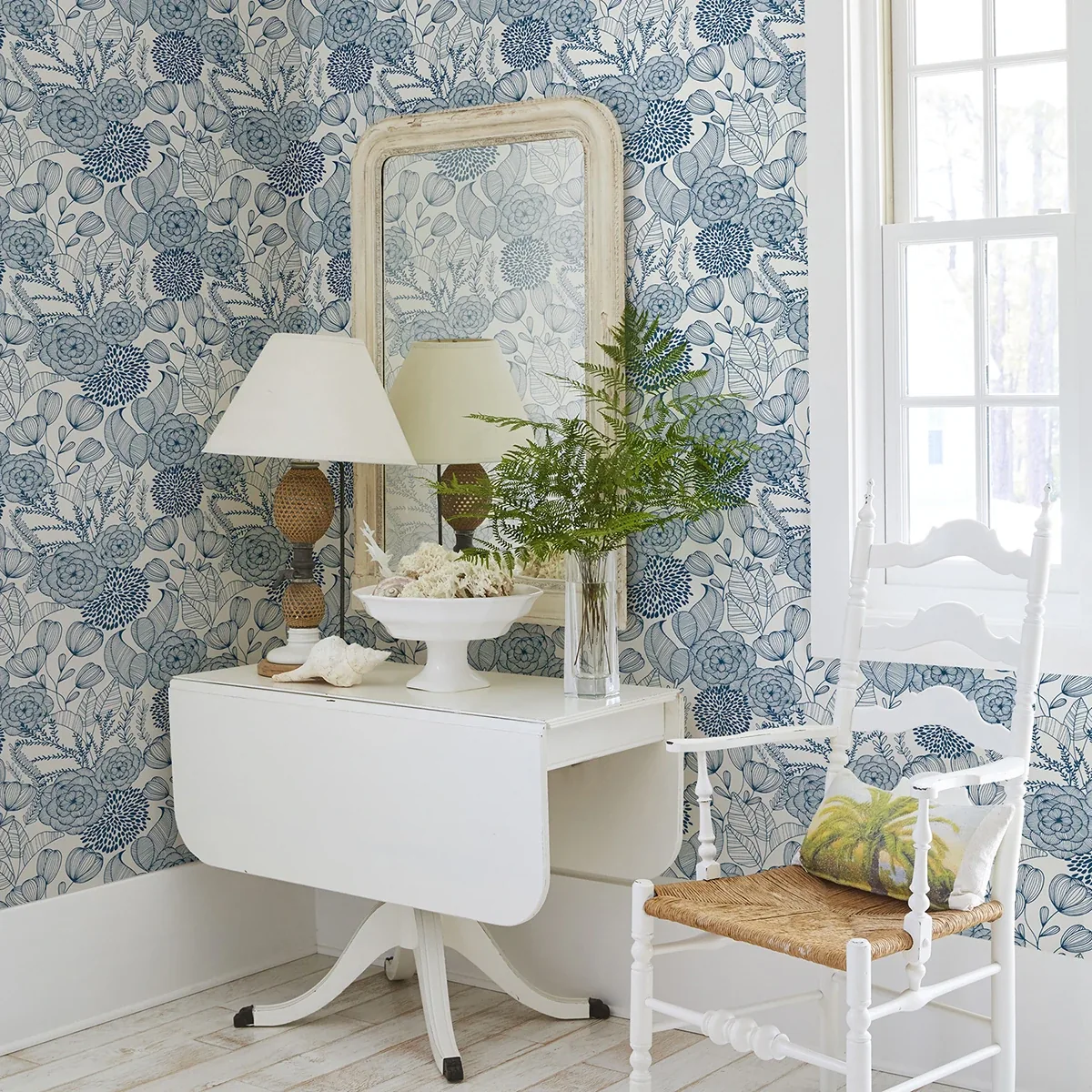 A-Street Prints Alannah Navy Botanical Wallpaper - SKU 2903-25857
