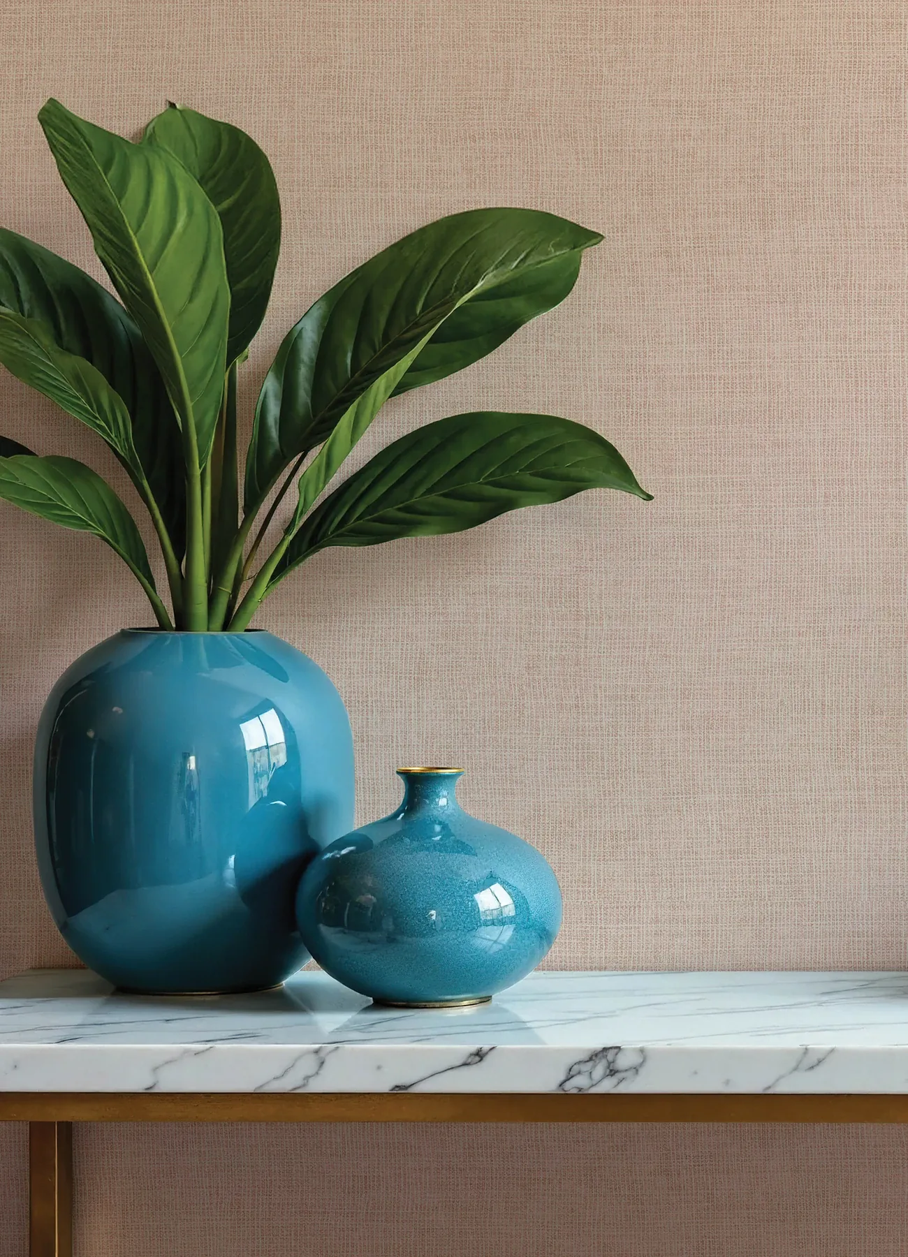 A-Street Prints Alba Blush Open Weave Wallpaper - SKU 4193-7406