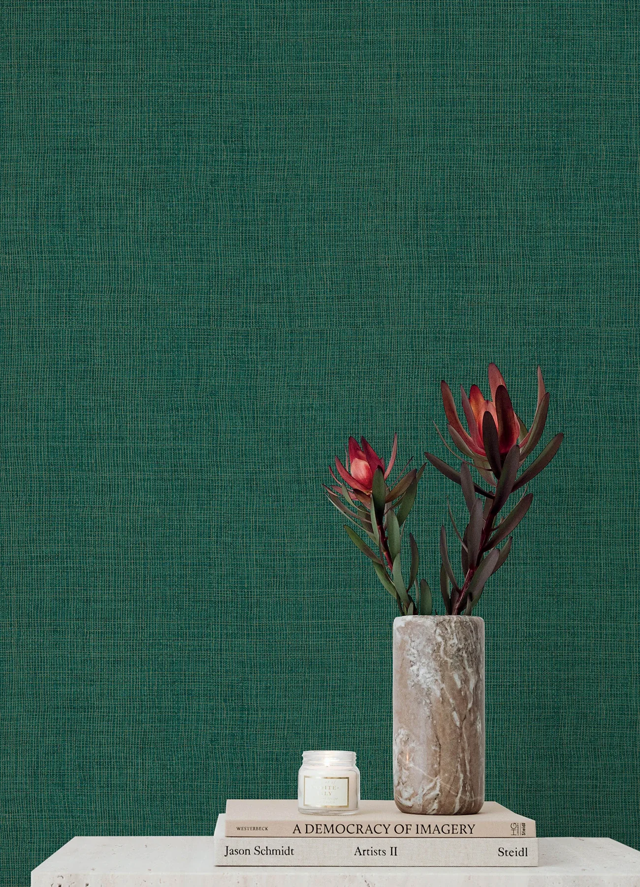 A-Street Prints Alba Evergreen Open Weave Wallpaper - SKU 4193-7413