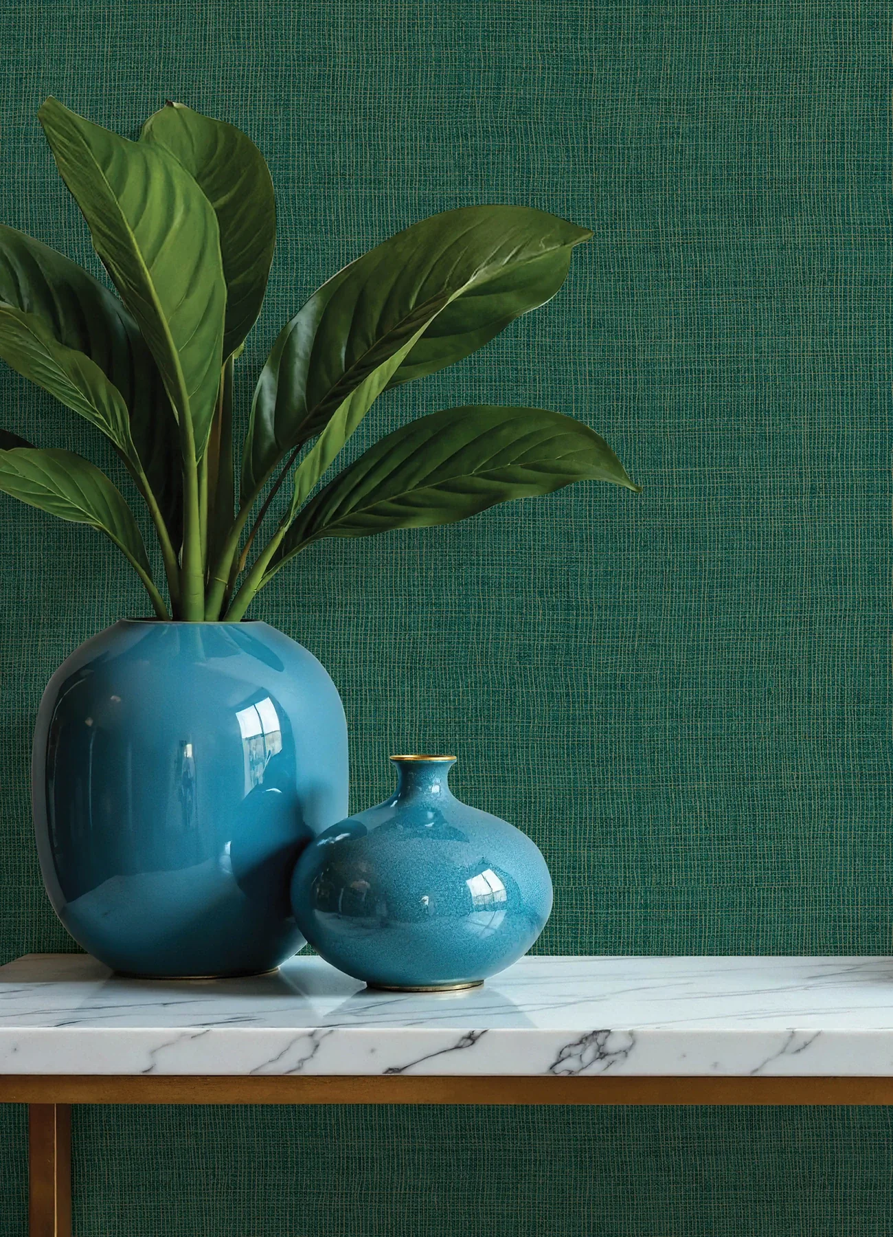 A-Street Prints Alba Evergreen Open Weave Wallpaper - SKU 4193-7413