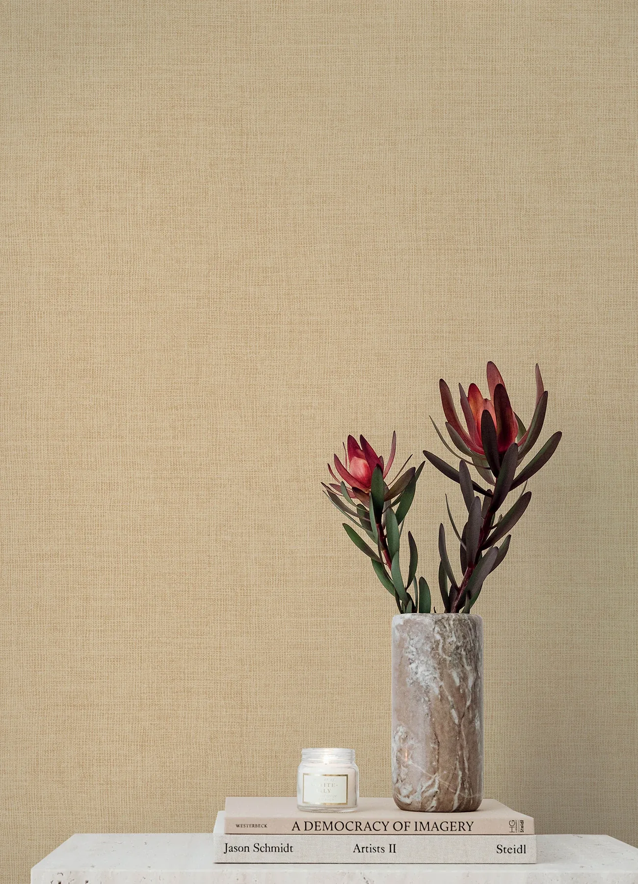 A-Street Prints Alba Light Yellow Open Weave Wallpaper - SKU 4193-7405
