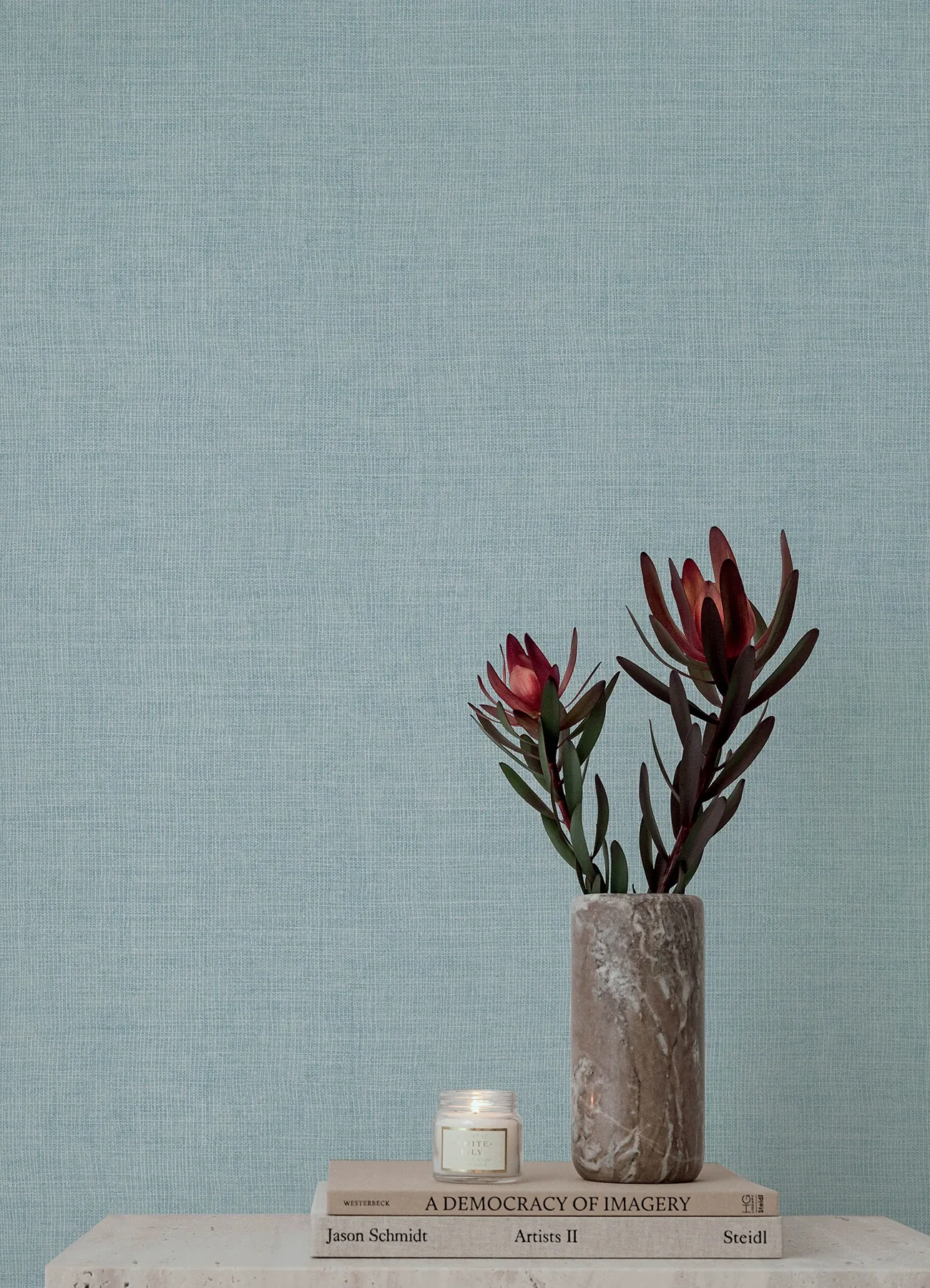 A-Street Prints Alba Sky Blue Open Weave Wallpaper - SKU 4193-7411